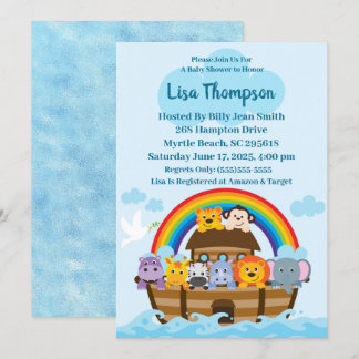 La invitación de Noah a la Baby Shower arca