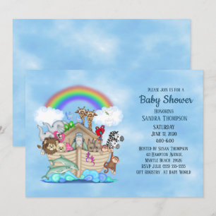 La invitación de Noah a la Baby Shower arca