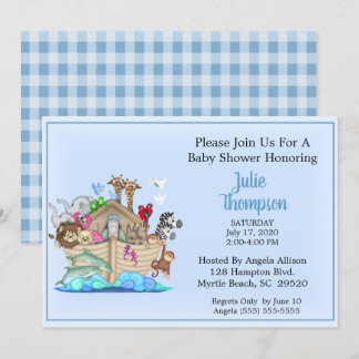 La invitación de Noah a la Baby Shower arca