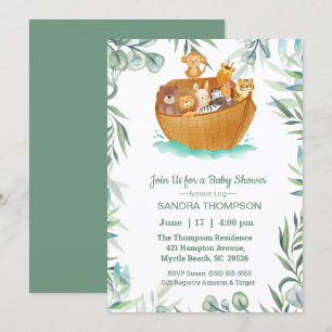 La invitación de Noah a la Baby Shower arca