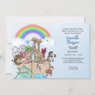 La invitación de Noah a la Baby Shower arca