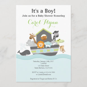 La invitación de Noé a la Baby Shower Arca