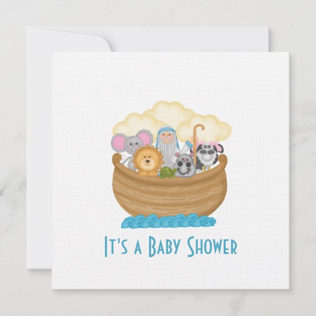 La invitación de Noé a la Baby Shower Arca (Anverso)