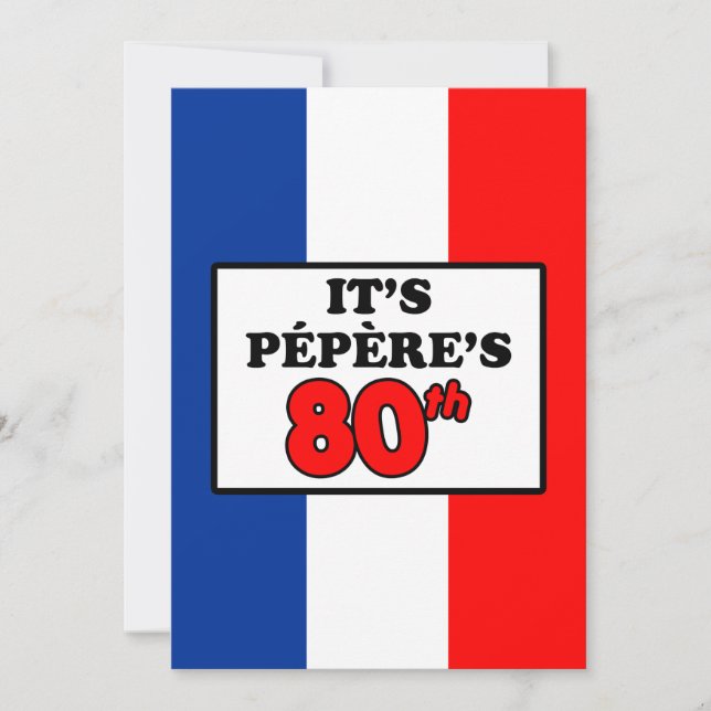 La invitación de Pepere a la bandera francesa por  (Anverso)
