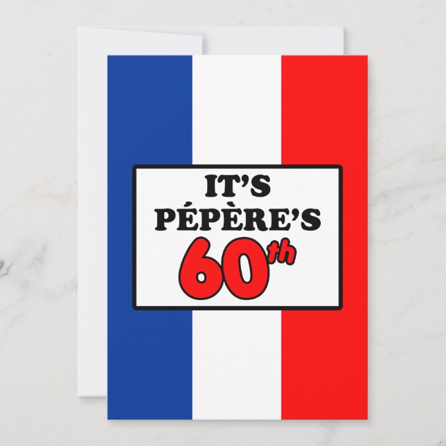 La invitación de Pepere por su 60 aniversario es l (Anverso)