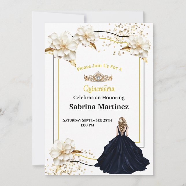 La Invitación de Quinceañera (Anverso)