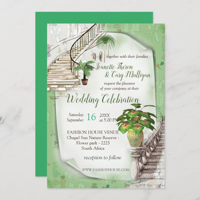 La invitación de un diseñador de moda (Anverso / Reverso)