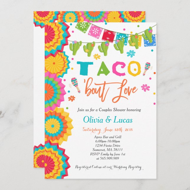 La invitación del amor del combate del Taco junta (Anverso / Reverso)