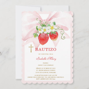 La invitación del bautizo de nuestra hija