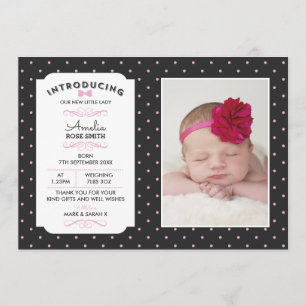 La invitación del chica de recién nacido/le