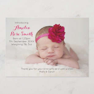 La invitación del chica de recién nacido/le