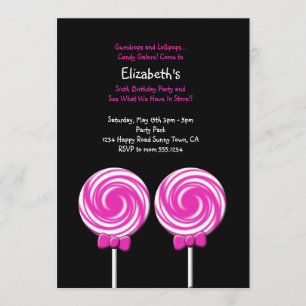 La invitación del Lollipop o le agradece cardar