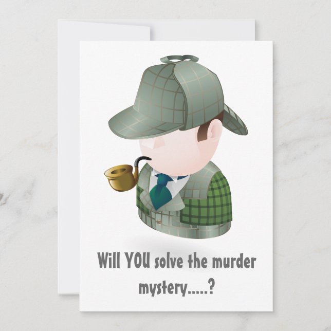 La invitación del misterio del asesinato (Anverso)