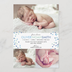 La invitación del muchacho de recién nacido/le