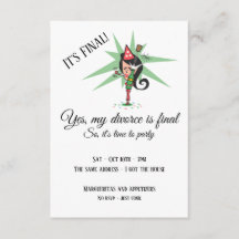 La invitación del partido del divorcio de corcho