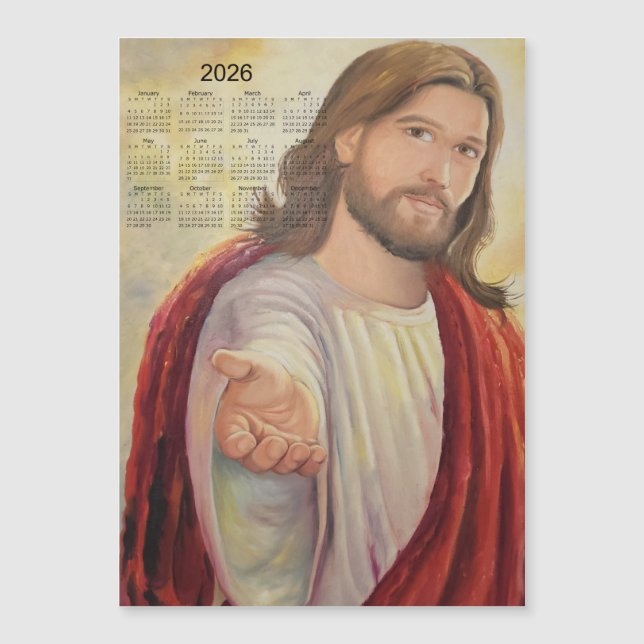 La Invitación Divina: Calendario Jesús 2026 (Anverso)