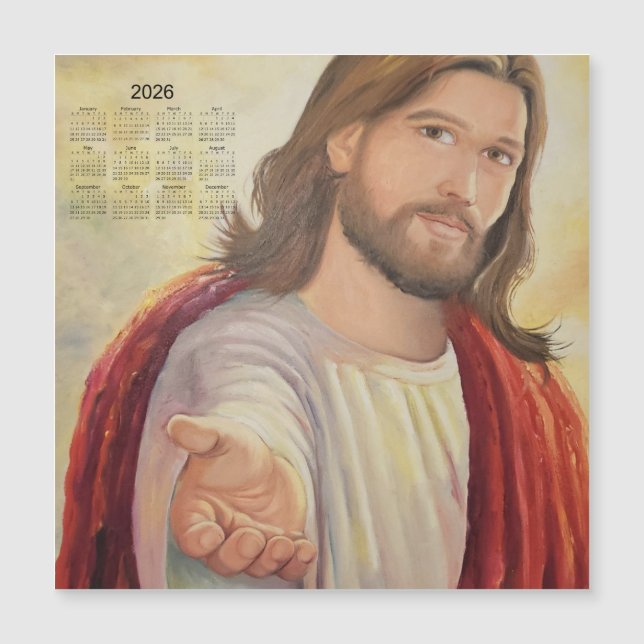 La Invitación Divina: Calendario Jesús 2026 (Anverso)