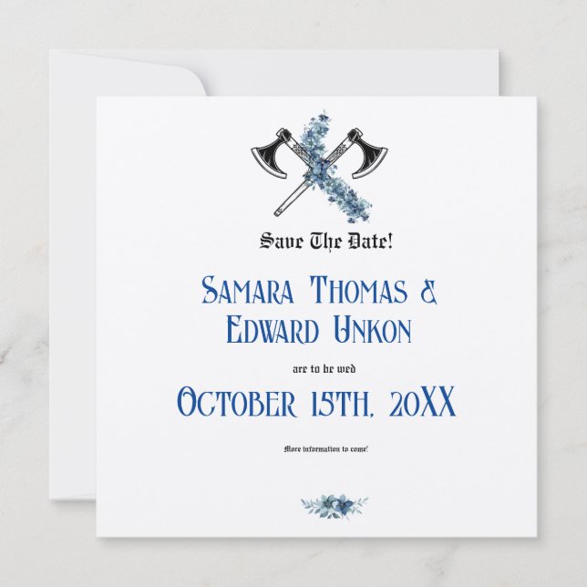 La invitación elegante vikinga (Anverso)