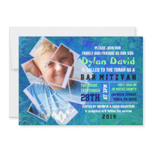 La invitación FRESCA de Mitzvah de la barra del