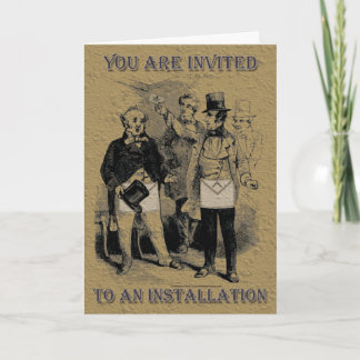 La invitación masónica de la instalación