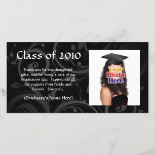 La invitación negra de la graduación de la