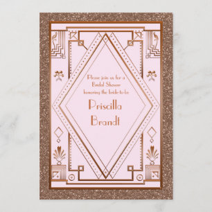 La invitación nupcial de la ducha, gran Gatsby,