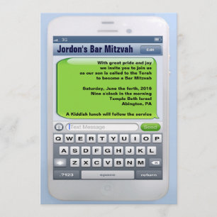 La invitación OBLIGATORIA de Mitzvah de la barra