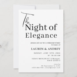 La Invitación para la Cena de Ensayo de La Noche d