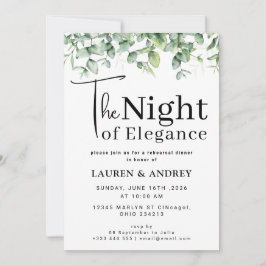 La Invitación para la Cena de Ensayo de La Noche d