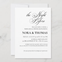 La invitación para la cena de la noche anterior al