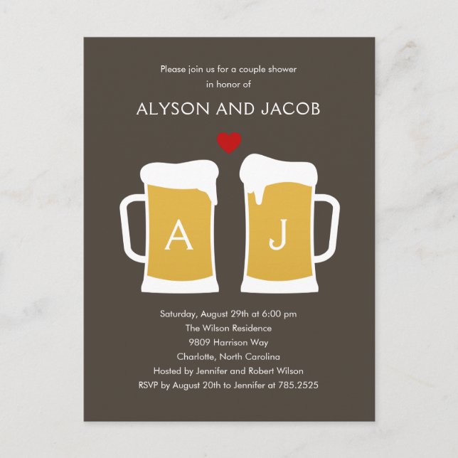 La invitación perfecta a la ducha de novia (Anverso)