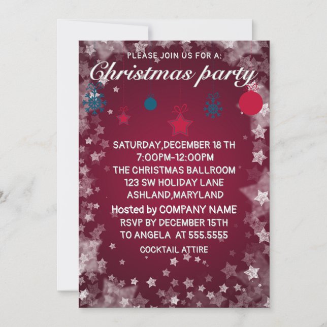 La invitación perfecta, elegante, de los Navidades (Anverso)