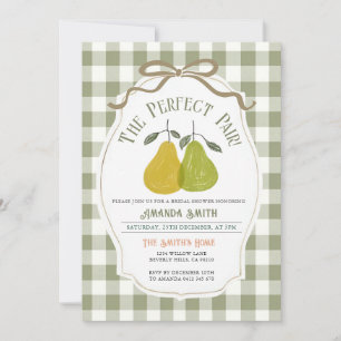 La invitación perfecta para parejas Pear la ducha