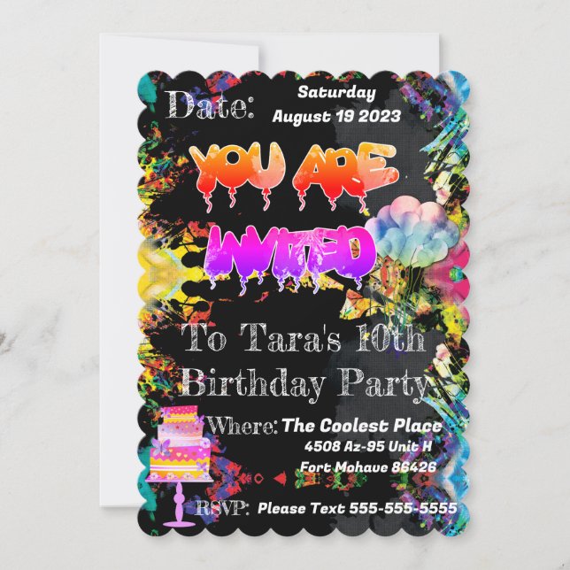 La invitación personalizada más fría (Anverso)