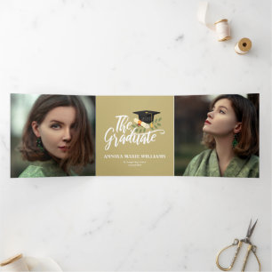 La Invitación Tri-Fold de Graduado Multifoto