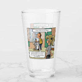 La isla de Cabeza Calva es divertida, beber vidrio