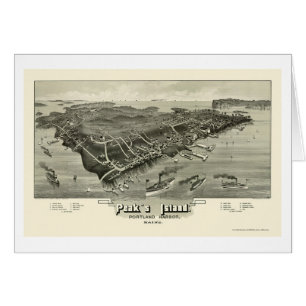 La isla del pico, YO mapa panorámico - 1886