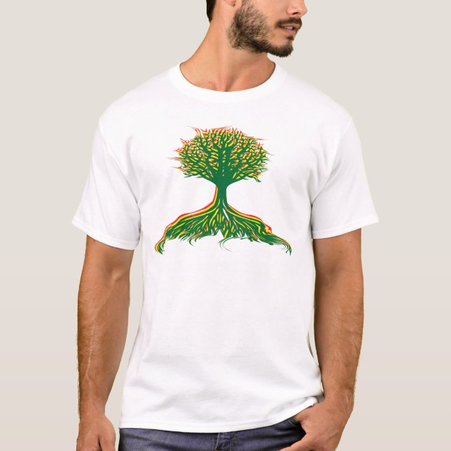 La isla grande arraiga la camiseta de las mujeres (Anverso)