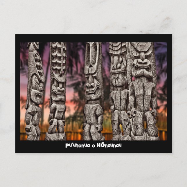 La Isla Grande, Postal del Consejo Tribal Tiki (Anverso)