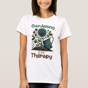 La jardinería es mi Terapia Camiseta Blanca