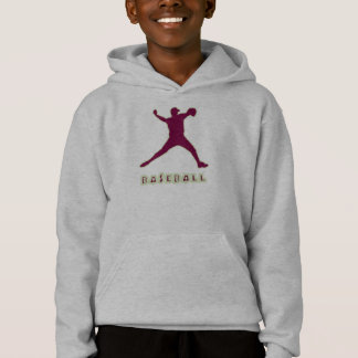 La jarra del béisbol embroma sudadera con capucha