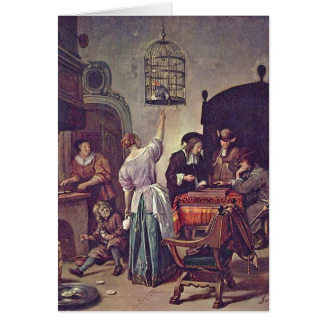 La jaula en enero Steen del loro (Frente)