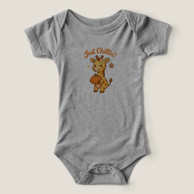 La jirafa de Chillin con calabaza - Caída suave (Diseño delantero )