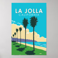 La Jolla California Viajes de arte Vintage