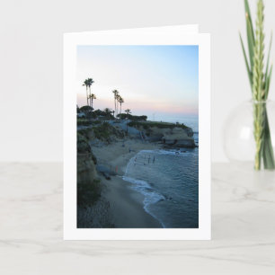 La Jolla Cove Beach Sunset Personalizado Tarjetas