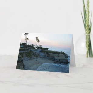 La Jolla Cove Beach Sunset Personalizado Tarjetas