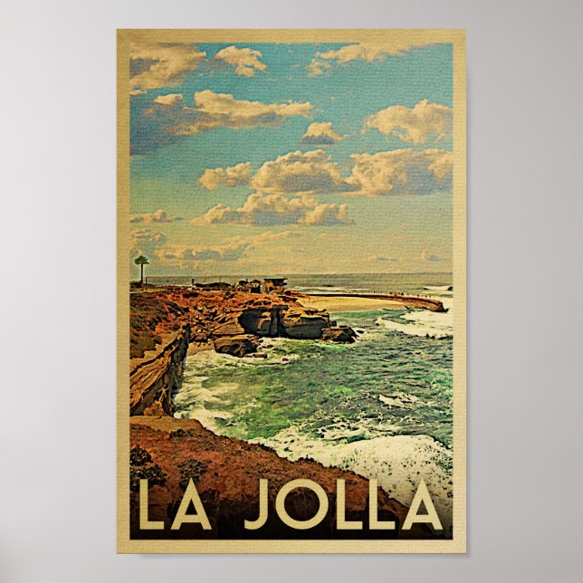 La Jolla Poster - Impresión de viajes por novelas  (Frente)
