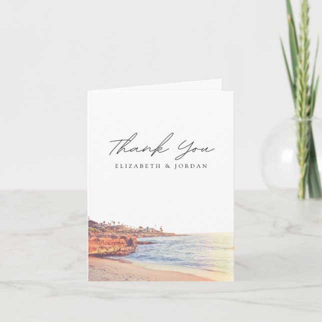 La Jolla Sunset Blank - Tarjeta de agradecimiento (Anverso)