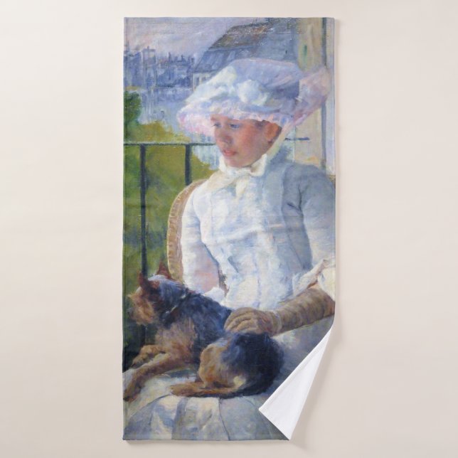 La joven Chica y su perro, Mary Cassatt (Toalla de baño)