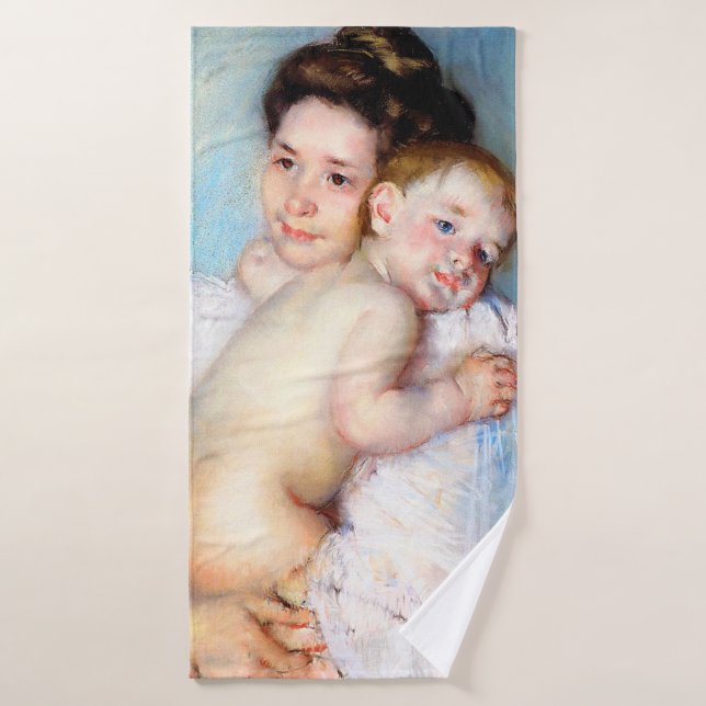 La joven madre, Cassatt (Toalla de baño)